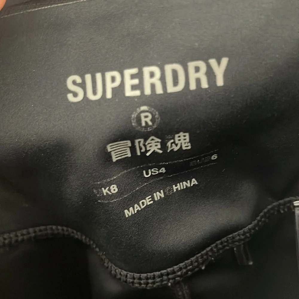 ❤️ SUPERDRY Black Athletic Leggings with Pockets Size 6